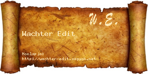 Wachter Edit névjegykártya